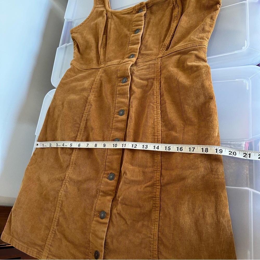 SO Button Down Corduroy Pinafore Dress Size Large Academia Cottagecore Retro - Picture 7 of 12